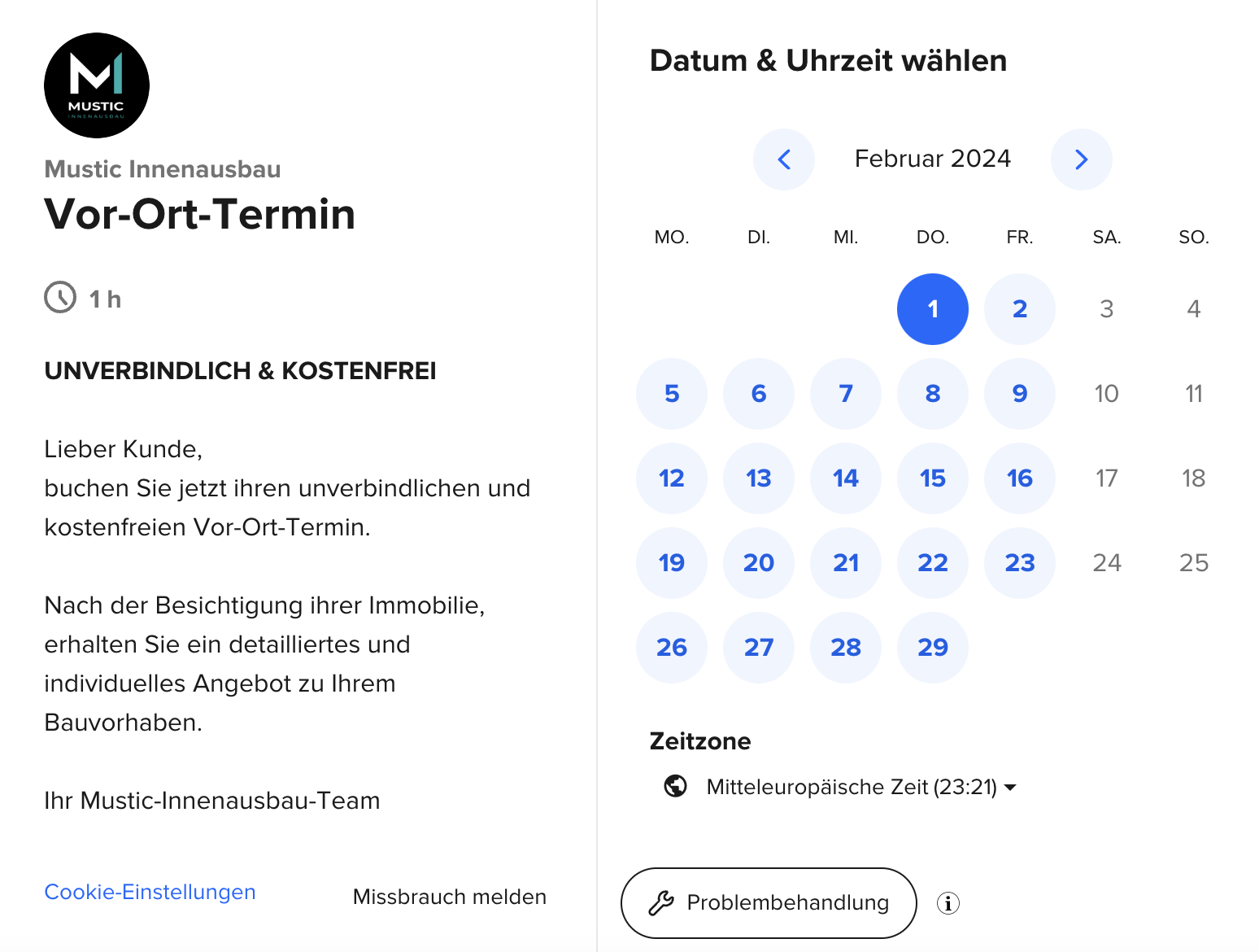 Online Termin buchen